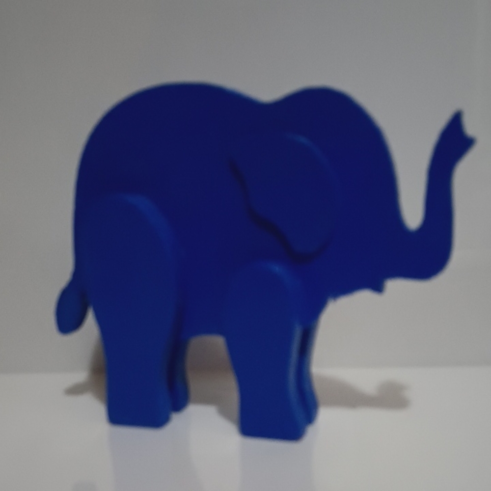 Blue Elephant Decorative Figurine. Hand painted.